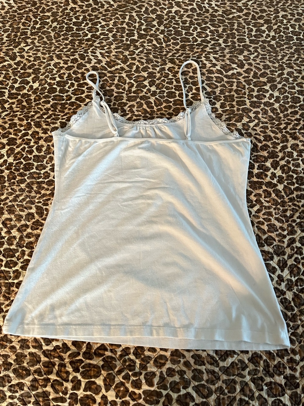 Dots White Lace Trim Camisole - Picture 8 of 11
